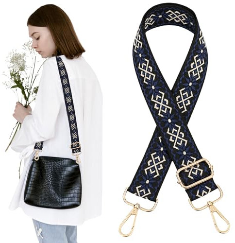 Traziewell Gurtband Taschengurte zum Wechseln Verstellbarer Schultergurt für Taschen Taschengurt Breit Schulterriemen mit Karabiner 3.8cm Umhängegurt Tragegurt für Damen Taschen DIY 0716