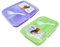 NEEZ Lunch Box - 3 Scomparti Porta Pranzo con Cucchiaio (1400ml), Schiscetta Contenitore per Ufficio, Scuola & Università, Adatto al Microonde, Porta Merenda Senza BPA (Verde e viola)