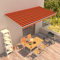 KOIECETA Einziehbare Markise Handbetrieben 600 x 300 cm Orange und Braun