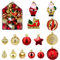 HidWee 72 Pezzi Palline Albero Natale Rosa e Oro, Decorazioni Albero di Natale con Gancio, Baubles Decorati Addobbi Albero di Natale, Diverse Forme di Palline di Plastica Infrangibili Lucido
