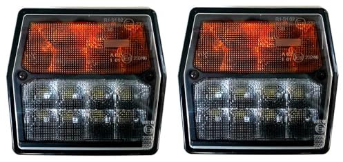 MelTruck® 2x LED Positionsleuchte mit Blinker Frontlicht 12V für Anhänger LKW PKW Traktor