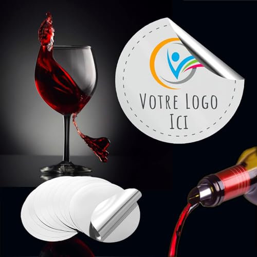 Stop goutte vin bec verseur - Stop goutte bouteille vin personnalisé avec Texte, Image et Logo [ Anti goutte vin ] (x10)