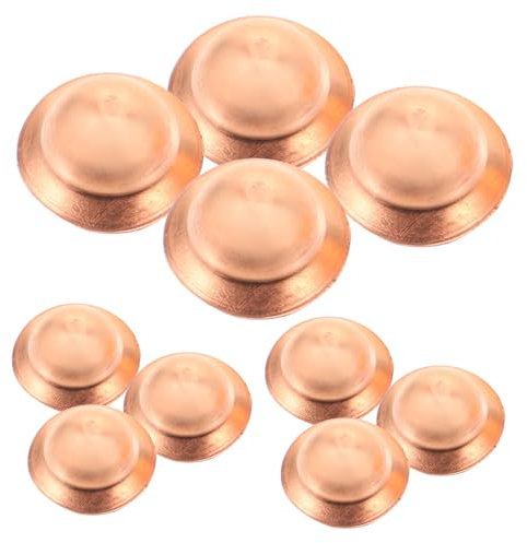 Alipis 10 Uds Tapones para Agujeros Redondos 3/8Npt Enchufe Accesorios De Aire Acondicionado Conector De Tubo Redondo Enchufe Final De Aire Acondicionado Cobre