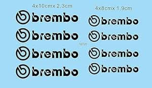 Generisch Stickers Aufkleber für Bremssattel Weiss Kompatibel mit Brembo Bremsen