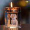 Qijundian Bougeoir photo 3D personnalisé avec photo 3D en cristal gravé au laser, bougie chauffe-plat en cristal gravé, bougie votive commémorative, cadeau portrait personnalisé (5 x 5 x 10 cm)