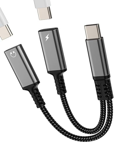 Adaptateur USB C Jack(2 en 1)Double Type-c Ecouteur Chargeur Câble Connecteur Pour Apple IPhone 16 15 Pro Max écouteur Prise Compatible Avec Samsung S24 Casque Splitter Pour IPad Voiture AUX DAC Audio