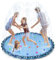 HaoVrisn Juegos de Agua para Niños Exterior, 170CM Juegos Piscina para Niños, Splash Pad Juegos Exterior Niños con Huellas y Dibujos de Huesos, Antideslizante y Fondo de PVC Espesado