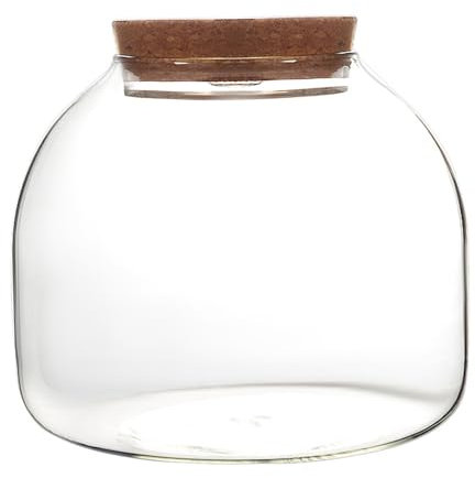 Neroyaner Terrario de Vidrio Terrario de Vidrio para Plantas para Plantas de 1600 ml con Tapa de Corcho Frasco de de Gran Apertura para Mini suculentas construcción de paisajes