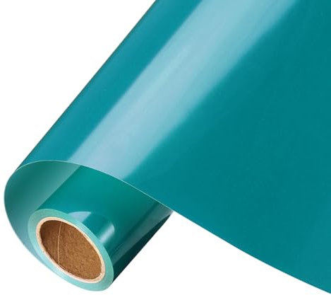 sourcing map Light Blue Heat Transfer Vinyl, 10 Inch x 8ft Iron-on Vinyl Roll for Decal Cutting, Signs, Scrapbooking, DIY Craft, Home Decoration