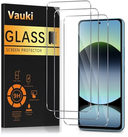 Vauki 3 Stück Panzer Schutz Glas für Xiaomi Redmi Note 14 5G/4G 6,67 9H Härte Schutzfolie,Anti-Kratzen,Ultra-Klar Displayschutzfolie,Full Screen Schutzglas Ultrabeständig Bläschenfrei,Clear