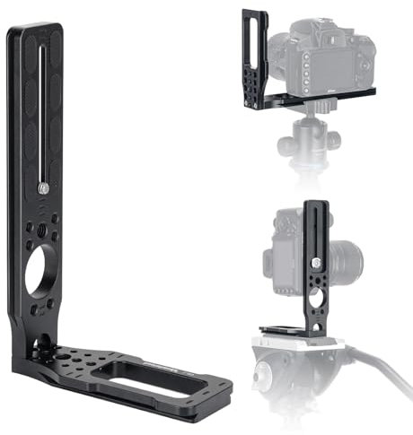 Koolehaoda DSLR Camera L Bracket Vertical Horizontal Switching Camera Quick Release Mount Plate, for Canon Nikon Sony DJI Osmo Ronin Zhiyun Stabilizer Tripod Monopod