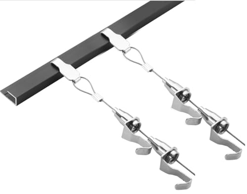 Bildaufhängeschiene Einfaches DIY-Galeriewand-Schienensystem, Aluminiumschiene Mit Verstellbaren Haken, Modernes Und Professionelles Bilderaufhängeset(3.0m/9.8ft cable,7ft/84in rail)