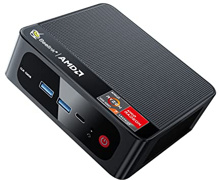 Beelink Mini PC, AMD Ryzen 7 5700U(8C/16T, jusqu'à 4,3GHz), 16GB DDR4 RAM 500GB NVMe SSD, SER5 Pro Mini Ordinateur de Bureau 4K 60Hz Triple écran/WiFi6/BT5.2/HDMI/DP/Type-C