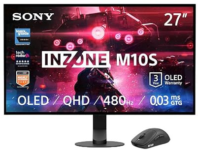 Sony INZONE M10S 27“ OLED QHD PC Gaming Monitor + INZONE Gaming-Mouse