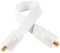POPPSTAR - 1x 52 cm Passacavo per finestra cavo SAT, contatti dorati, molto sottile,2mm, bianco, con 2 quadratini adesivi