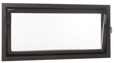 ACO 80cm Nebenraumfenster Kippfenster Einfachglas Fenster braun Kellerfenster, Größe:80 x 40 cm