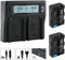 2X SK Akku Sony NP-FM50 + LCD Dual Doppel Ladegerät für Sony NP-FM30 FM70 FM90 QM51D / für Sony Cyber-Shot DSC F707 S30 S50 S70 S75 S85 und weitere