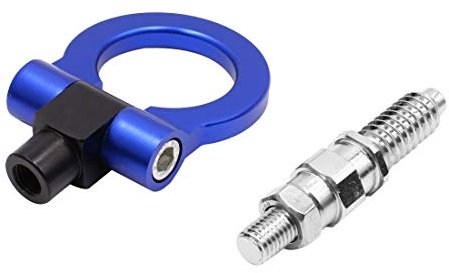 sourcing map Gancho de Remolque de círculo Azul de Paragolpes Trasero Delantero para el Coche