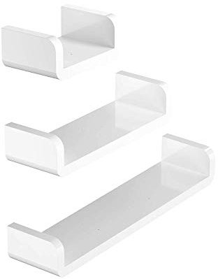 MHTECH Badezimmerwandregal, Badezimmerregal, Duschbox dekoratives Regal, U-förmiges Kunststoffregal, CD-Regal, Küchenregal, Küchenablageregal, Regal (3 in 1)