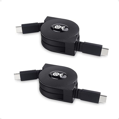 Cable Matters Short Retractable USB C Cable 1m (Short USB C to USB C Retractable Cable, iPhone 15 charger cable) compatible with iPhone 15 Pro Max Plus