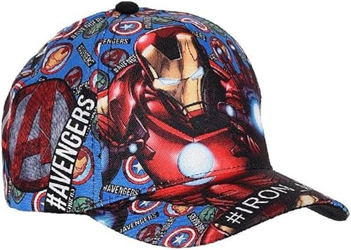 Marvel Boys ET4174 Avengers Baseball Cap Hat with Adjustable Back Blue- 54 cm