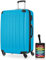 Hauptstadtkoffer - Spree - Hartschalenkoffer Rollkoffer + Kofferanhänger, erweiterbarer Reisekoffer, 4 Rollen, TSA, 75 cm, 119 Liter, Cyanblau