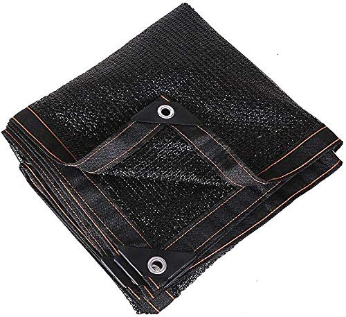 Red de Tela de protección Solar 90% Resistente a los Rayos UV, Lona de Malla con Ojales para Patio, pérgola, toldo RV (Negro, 2 x 5 m)