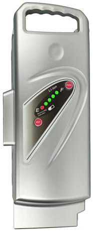 vhbw batteria compatibile con Panasonic Flyer T2, T5, T4, T8, T10, T10 HS, T11 HS, T14 HS, S XT 28 bici elettrica (15,6Ah, 25,2V, Li-Ion) - argento