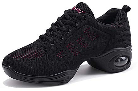 Split Sole Athletic Schuhe Trainer leichte Jazz Fersenschuhe Training Tanzsneaker Laufschuhe Leichte Schuhe Luftkissen Black pink 42