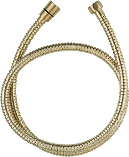 Ben MSL Duschschlauch - Flexibler Brauseschlauch - Luxuriöses Metall Design - Gold - 125 cm - Duscharmatur - Dusche - Schlauch