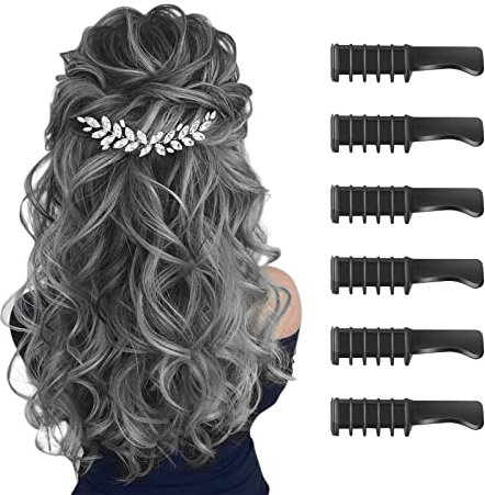 Haarkreide-Kämme für Mädchen, Temporäre Haarfarbe für Kinder Geburtstagsgeschenke für Kinder im Alter von 4-12, Waschbar Haarspray für Kindertag, Weihnachten, Neujahr, Party, Cosplay, DIY(Schwarz)