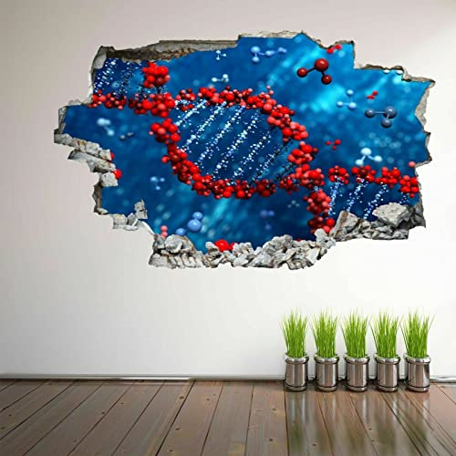 DNA Structure 3D Wall Art Sticker Mural Decal Science School Labs Decor