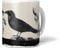 Paul Sinus Dekorative Tasse mit schönem Vogel Motiv Rabe Schwarz Vollmond Mond Dunkel Wasserfarben