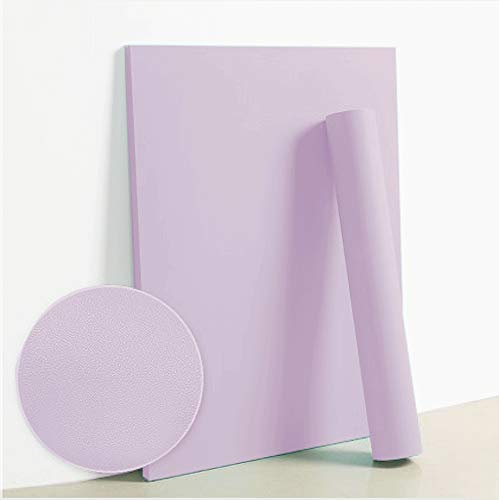 Dimoon Papier peint violet clair lavande 599,4 x 45 cm, papier peint épais couleur lilas, papier peint autocollant solide, papier peint texturé pour étagère, tiroir, rouleau de vinyle