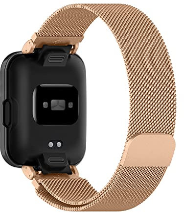 ZoRoll Cinturino Compatibile con Xiaomi Redmi Watch 2 Lite, Inossidabile Intrecciato a Rete Metallo con Cinturino in Acciaio Compatibile con Xiaomi Redmi Watch 2 Lite - Oro Rosa