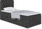 MEBLINI Boxspringbett mit Bettkasten - Gepolstert Einzelbett mit Matratze und Topper - Polsterbett mit Stauraum - Bett mit Kopfteil - Stauraumbett - Dalia - 90x200 Rechts - H3/Schwarz Samt
