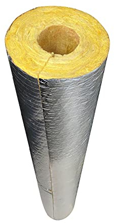 Laine de roche laine de verre isolation de tube silicate coquille tube aluminium résistant au feu tuyau de vapeur haute température isolation de chaudière matériau d'isolation ( Size : 34mm/1.3in )