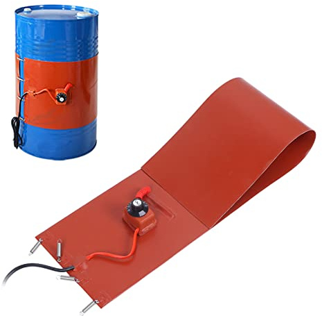Ausla Chauffage à huile 1200 W 220 V 60 l Bande chauffante en silicone avec thermostat 30-150 °C pour fûts d'huile et réservoirs liquides (UE)