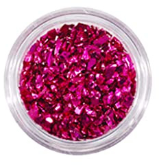rongweiwang Nail Art Crushed Glass Stones Glitter Crystal Fragment Jewelry Making, Rose Red