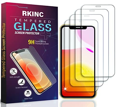 RKINC Screen Protector [4-Pack] for Iphone 11 Pro/Iphone XS/Iphone X 5.8-Inch, Tempered Glass Film Screen Protector, 0.33mm [Lifetime Waranty][Anti-Scratch][Anti-Shatter][Bubble-Free]