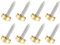 QUARKZMAN 10mm Miroir Vis Cache Vis x 8PCS Poli Or Décoratif Capuchons Couverture Attaches pour Décoratif Miroir et Signe Publicité Matériel, [Or]