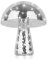 Pilz Disco Kugel,Silber Pilz Discokugel,Silber Disco Kugel,Silber Reflektor Glitzer Disco Kugel,Pilz Discokugel,Spiegel Disco Kugel Dekoration für Zuhause Partyzubehör Bühnenrequisiten