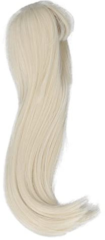 1/3 BJD Puppenperücke, Lange Gerade Puppenperücke, Haarersatz, Hime-Schnitt, Weich, Dick, Hohe Glätte, 20,3 Bis 22,9 Cm (Hellblond)