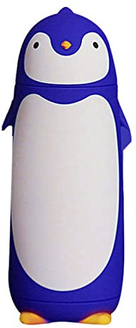 Adorable Botella De Agua Con Aislamiento Térmico Con Diseño De Pingüino: Taza De Agua Portátil De 300 Ml Para Hidratación Sobre La Marcha, Para Aventuras Al Aire Libre(Azul)