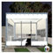 Pannelli Laterali in Telo Impermeabile in PVC,Telone Trasparente con Occhielli,Tende Telone per Esterno con Porta Cerniera,per Pergola Veranda Posto Auto Coperto， pesante ( Size : H2.4xW4m/H7.8xW13.1f