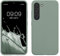 kwmobile Carcasa Compatible con Samsung Galaxy S23 Funda - Case TPU y Silicona antigolpes - Apto Carga inalámbrica - Verde Ahumado