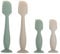 SIHISMO Baby Diaper Cream Spatula Applicator, 4 Pack Baby Butt Paste Spatula Diaper Cream Brush for Newborn Baby, 2 Large and 2 Mini Sizes (Green, gray)