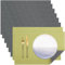 Banchif Platzsets Leinenimitat Tischsets Abwaschbar Tischsets Doppelseitigen Platzsets Stoff Platzdecken maschinenwaschbar 30 x 45 cm (Grün-Grau, Rechteckig Satz von 8)