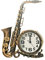 MAGICLULU Retro Saxophone Wecker Mit Dekorativem Design Für Schlafzimmer Und Wohnzimmer Kompakte Tischuhr Ohne Batterie Einzigartiger Look Für Moderne Raumgestaltung