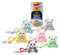 Coccolotti Panda Friends CCL14000 zufällige Überraschung, 6 Teddybären mit Flasche und Schlüsselanhänger mit Charme, zufällige Farbe, Verschiedene Schachteln schaffen einen Bambusrohr, Spielzeug für